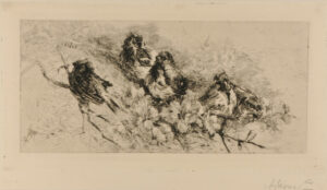 Five Birds on a Flowering Branch