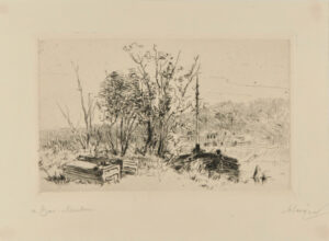 À Bas-Meudon, with Boat Docked, and crates on the shore