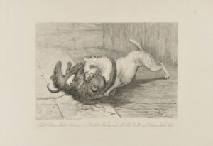 Fight between “Jacko Maccacco”a celebrated Monkey and Mr. Thos. Cribb’s well known bitch “Puss”