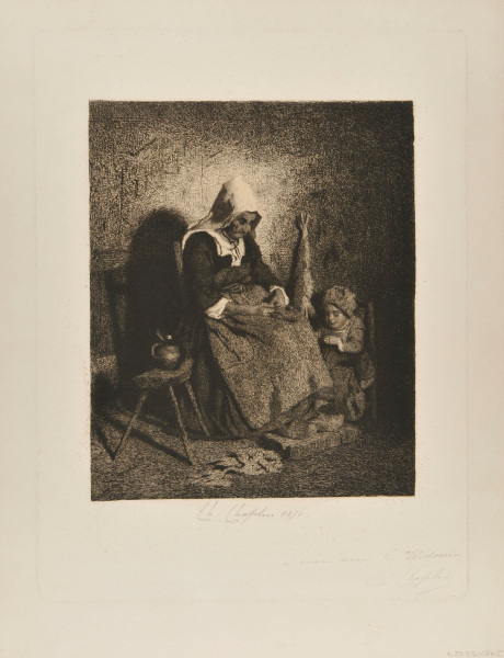 Fileuse et son enfant (deuxième planche) - Image 2