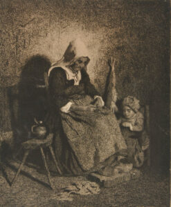 Fileuse et son enfant (deuxième planche)