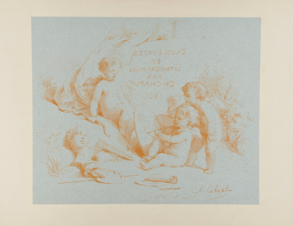 TITLE PLATE FROM THE SERIES "EAUX-FORTES ET LITHOGRAPHIES PAR CHAPLIN: RECUEIL DE 15 PLANCHES"