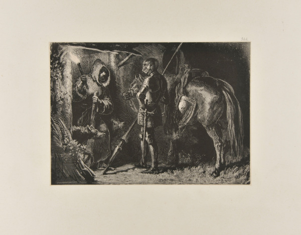 Hermit Greeting Horseman in the Night