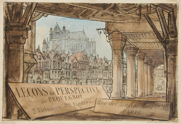 TITLE PLATE FOR "LEÇONS DE PERSPECTIVE (LESSONS ON PERSPECTIVE)"