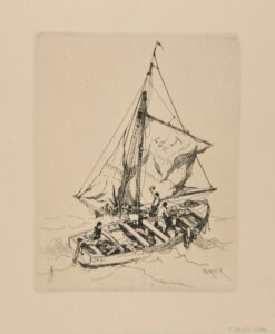 Boat Being Rescued by a Sailboat