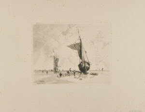 Boats Docked at Low Tide