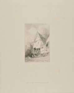 From Croquis de Voyage de 1843: Gabled House seen from the front
