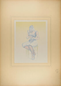 Bleu, chair et jaune dégradé