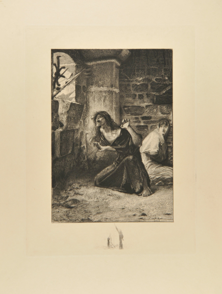 Illustration for Notre Dame de Paris (Mad Woman in Prison with Esmeralda)