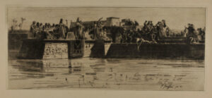 Partie Supérieure d’un Tableau représentant le Sacrifice Egyptian d’une vierge au Nil