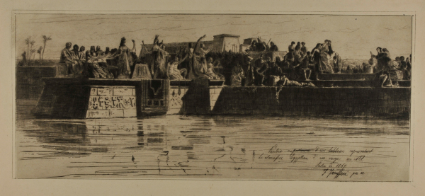 EGYPTIAN SACRIFICE OF A VIRGIN ALONG THE NILE