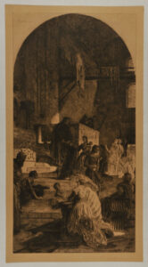 Man Giving Away Loaves of Bread