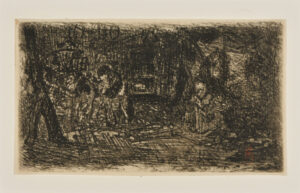 Interior with Woman Holding a Child