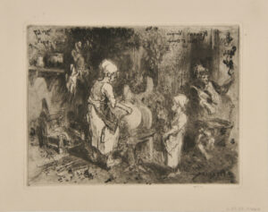 Interior of a Butcher Shop