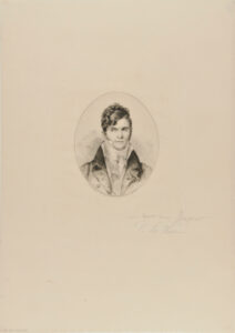 Portrait of a young man, in an oval