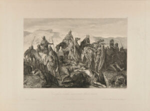 Cavaliers Arabes emportant leurs morts