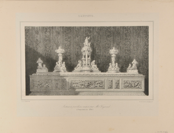Surtout en porcelaine composé par Mr. Fragonard (Exposition de 1838)