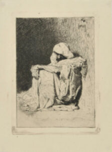 Arabe assis, les mains croisées sur les genoux