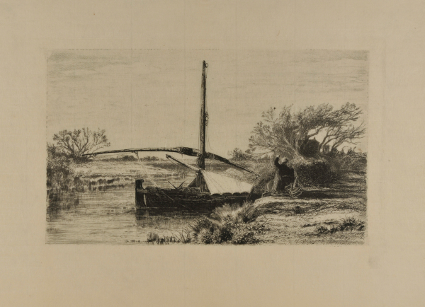 Une Barque sur le Gapeau (Var).