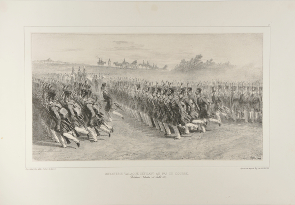 Infanterie Valaque défilant au pas de course