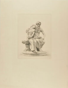 Old man with his arms around young girl