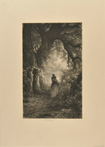 Couple in a forest by the lake - Image 2