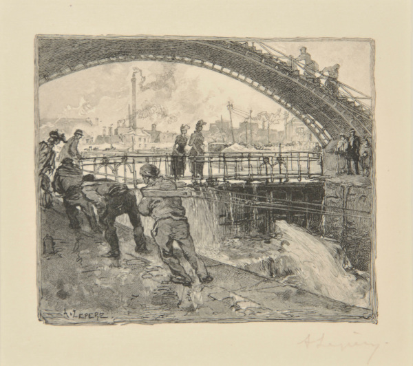 THE LOCK OF THE CANAL SAINT-MARTIN