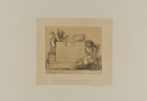 Fac-simile d’un Dessin de P.P. Prud’hon pour l’Adresse de la Veuve Merlen