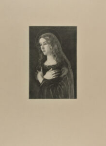 (Saint praying, seen from the left)