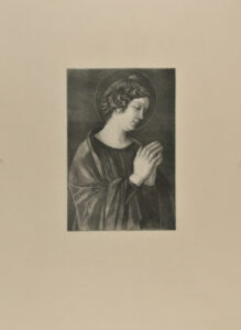 (Saint praying – facing right) St. Catherine [?]