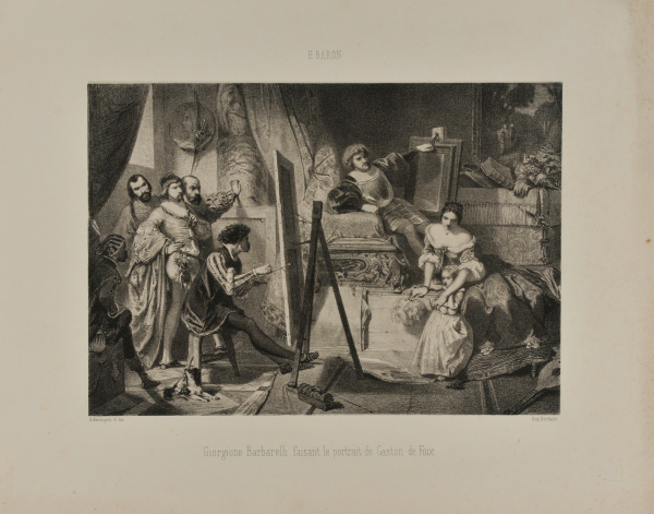 Giorgione Barbarelli Painting the Portrait of Gaston de Foix