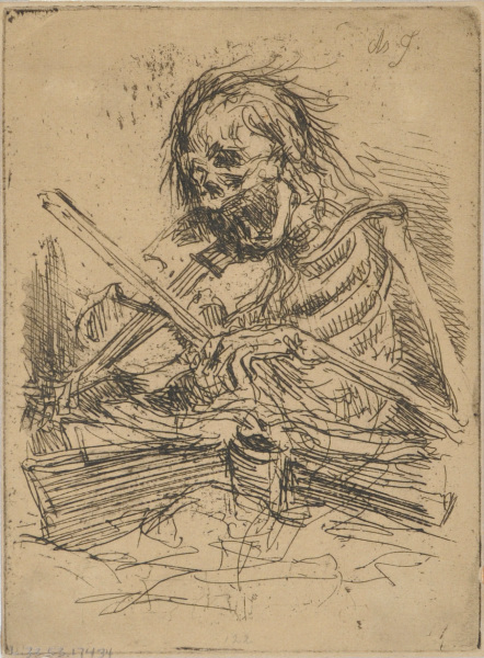 DEATH PLAYING A VIOLIN