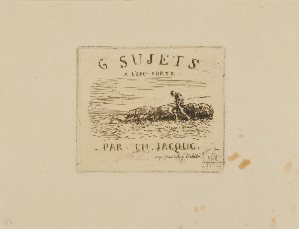 COVER FOR THE SERIES "6 SUJETS À L'EAU-FORTE PAR CH. JACQUE"