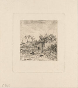 Paysage d’hiver avec maisons