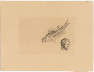 Une Perchette et une tête de petite fille