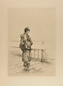 Japonaise au Bord de la Mer