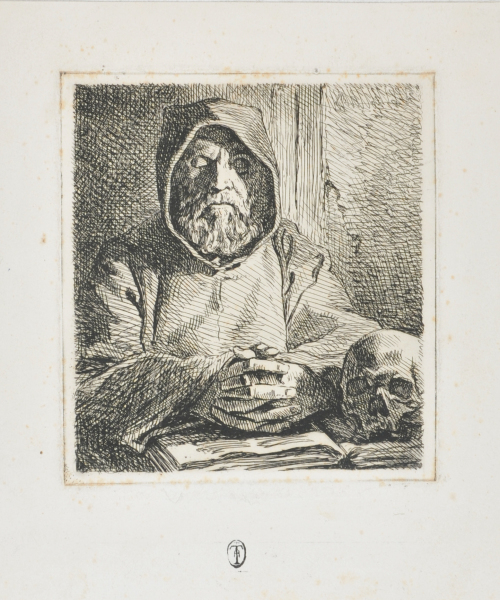 HEAD OF A PRAYING MONK