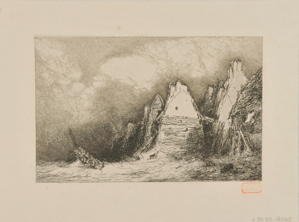 Village normand avec ruine à trois tours