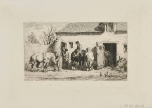 Chevaux à l’abreuvoir from Eaux-fortes