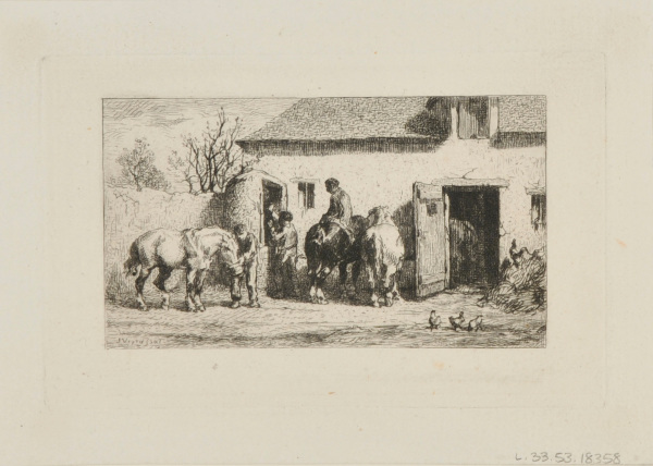 Chevaux à l’abreuvoir from Eaux-fortes