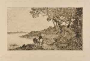 Chevaux au bord de la Seine