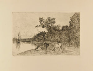 Les Vaches près du moulin à eau