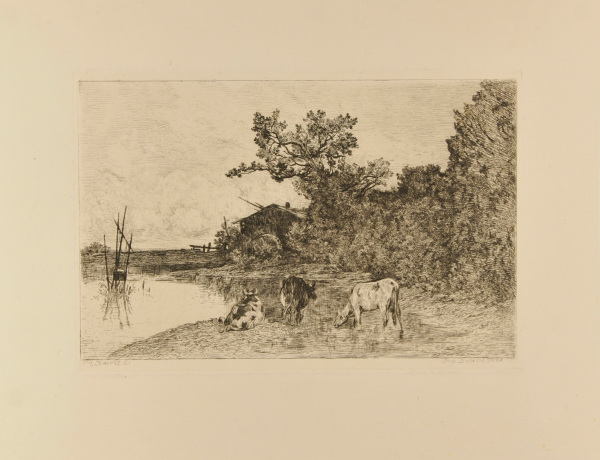 Les Vaches près du moulin à eau