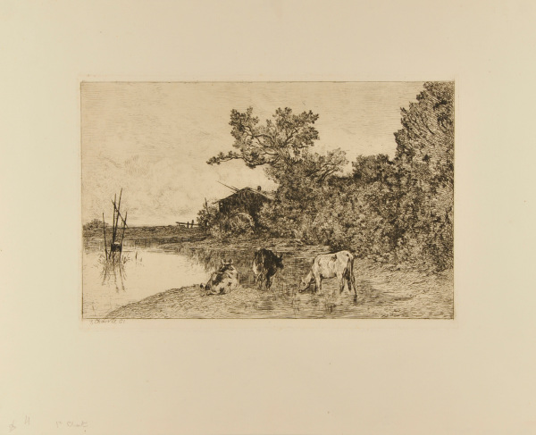 Les Vaches près du moulin à eau