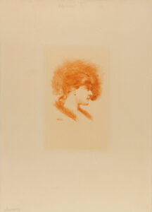 Head of a Woman, seen in profile from the right