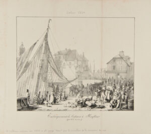 Embarquement de l’estiaux à Honfleur