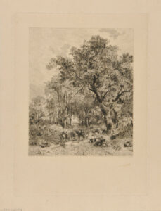 Landscape with Couple Tending Cattle in a Clearing of a Forest
