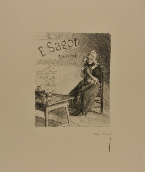 Card for Sagot: Woman Knitting