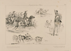 Croquis par Divers Artistes: no. 23: Soldiers Charging, Monkey Soldier, Soldier Standing, etc.