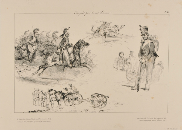 Croquis par Divers Artistes: no. 23: Soldiers Charging, Monkey Soldier, Soldier Standing, etc.